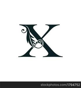 Monogram Initial Letter X luxury logo icon, luxurious vector design concept alphabet letter for vintage luxury business.