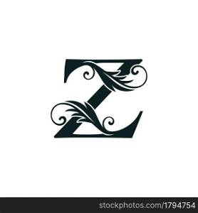 Monogram Initial Letter Z luxury logo icon, luxurious vector design concept alphabet letter for vintage luxury business.