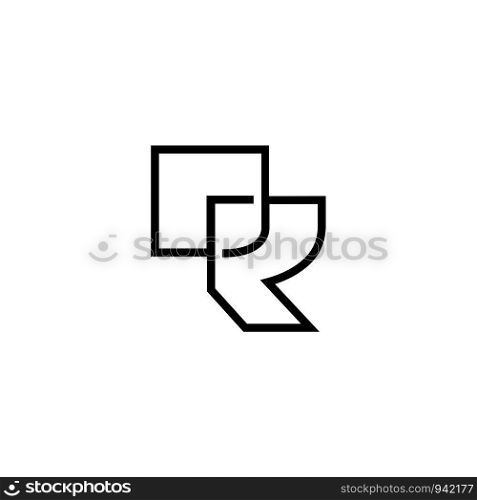 monogram initial R, R logo template black color vector illustration - vector. monogram initial R, R logo template black color vector illustration