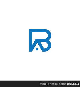 Monogram letter b with real estate logo design Vector Image