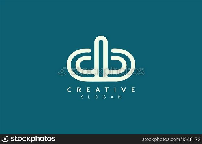 Monogram logo design combining letter d and b. Simple and modern initials vector design for business brand and product