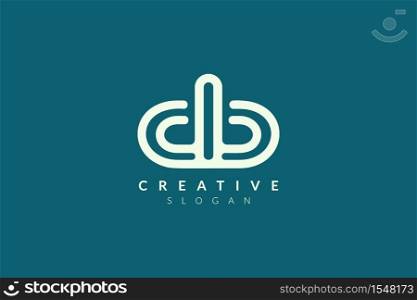 Monogram logo design combining letter d and b. Simple and modern initials vector design for business brand and product