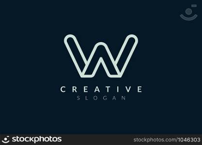Monogram logo design for the letter W. Simple and modern vector design for business brand and product