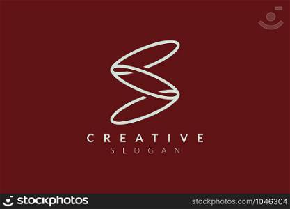 Monogram logo design letter S. Simple and modern vector design for business brand and product