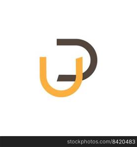 Monogram logo letter UU image free vector