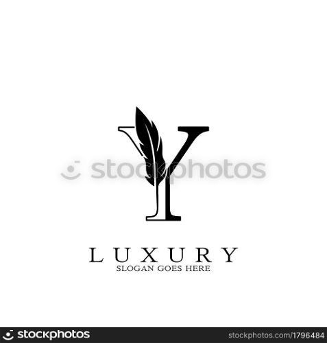 Monogram Luxury feather Initial Letter Z Logo icon, vector design concept feather with alphabet letter for business corporate, lawyer, notary, firm and more brand