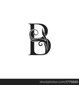 Monogram Luxury Initial Logo Letter B vector design concept luxury floral leaf for luxuries business identity.