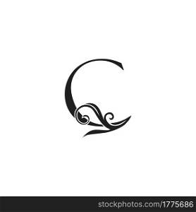 Monogram Luxury Initial Logo Letter C vector design concept luxury floral leaf for luxuries business identity.