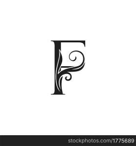 Monogram Luxury Initial Logo Letter F vector design concept luxury floral leaf for luxuries business identity.