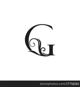 Monogram Luxury Initial Logo Letter G vector design concept luxury floral leaf for luxuries business identity.