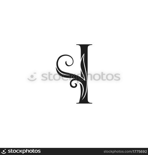 Monogram Luxury Initial Logo Letter I vector design concept luxury floral leaf for luxuries business identity.