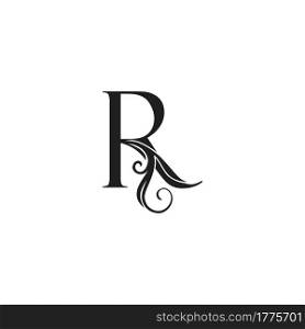 Monogram Luxury Initial Logo Letter R vector design concept luxury floral leaf for luxuries business identity.