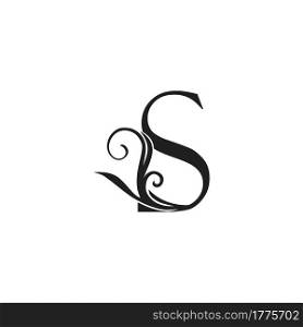 Monogram Luxury Initial Logo Letter S vector design concept luxury floral leaf for luxuries business identity.
