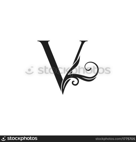Monogram Luxury Initial Logo Letter V vector design concept luxury floral leaf for luxuries business identity.