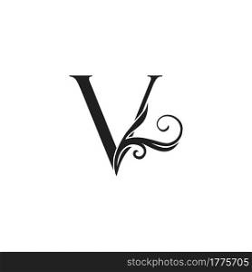 Monogram Luxury Initial Logo Letter V vector design concept luxury floral leaf for luxuries business identity.
