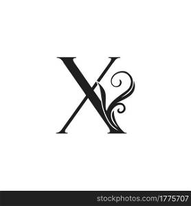 Monogram Luxury Initial Logo Letter X vector design concept luxury floral leaf for luxuries business identity.