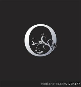 Monogram Luxury O Letter Logo Icon, Initial ornate swirl floral leaf vector design concept