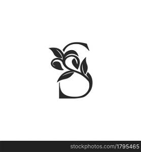 Monogram Nature Floral S Luxury Letter Logo Concept. Elegance black and white florist alphabet font vector design