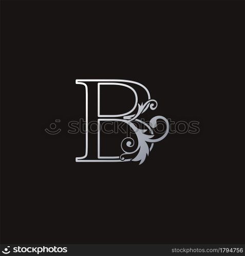 Monogram Outline Luxury Initial Letter B Logo Icon, simple luxuries business vector design concept.