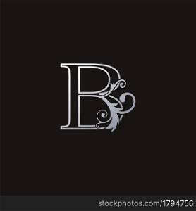 Monogram Outline Luxury Initial Letter B Logo Icon, simple luxuries business vector design concept.
