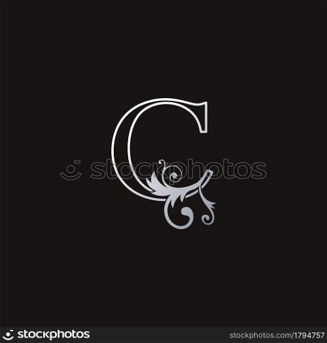 Monogram Outline Luxury Initial Letter C Logo Icon, simple luxuries business vector design concept.