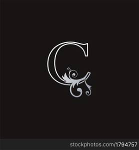 Monogram Outline Luxury Initial Letter C Logo Icon, simple luxuries business vector design concept.