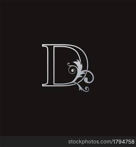 Monogram Outline Luxury Initial Letter D Logo Icon, simple luxuries business vector design concept.