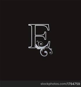 Monogram Outline Luxury Initial Letter E Logo Icon, simple luxuries business vector design concept.