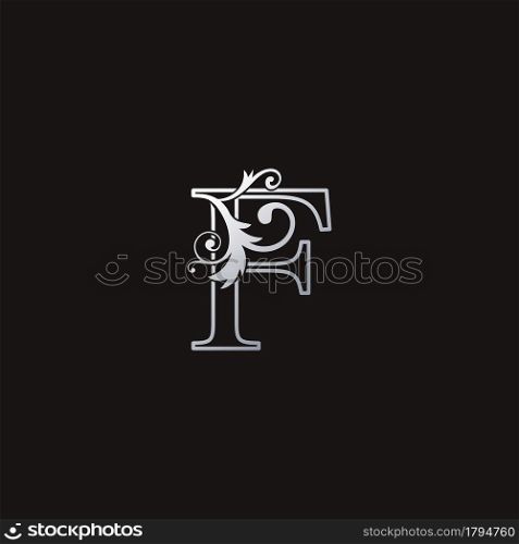 Monogram Outline Luxury Initial Letter F Logo Icon, simple luxuries business vector design concept.