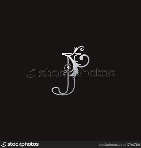 Monogram Outline Luxury Initial Letter J Logo Icon, simple luxuries business vector design concept.