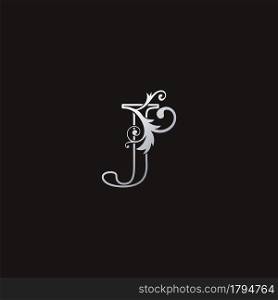 Monogram Outline Luxury Initial Letter J Logo Icon, simple luxuries business vector design concept.