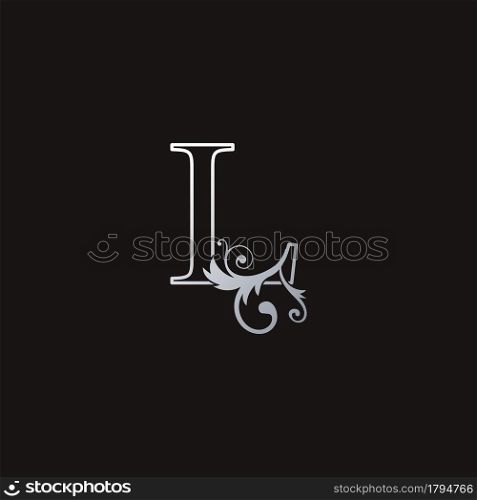 Monogram Outline Luxury Initial Letter L Logo Icon, simple luxuries business vector design concept.