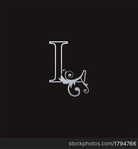 Monogram Outline Luxury Initial Letter L Logo Icon, simple luxuries business vector design concept.