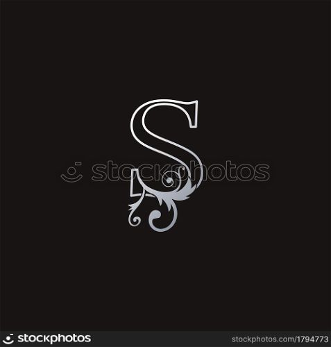 Monogram Outline Luxury Initial Letter S Logo Icon, simple luxuries business vector design concept.