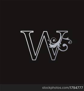 Monogram Outline Luxury Initial Letter W Logo Icon, simple luxuries business vector design concept.