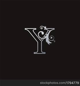 Monogram Outline Luxury Initial Letter Y Logo Icon, simple luxuries business vector design concept.