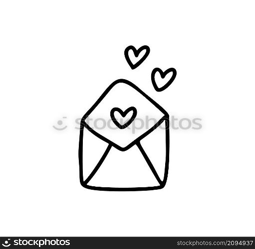 monoline envelope. Valentines Day Hand Drawn icon. Heart Holiday sketch doodle Design element valentine. love decor for web, wedding and print. Isolated illustration.. monoline envelope. Valentines Day Hand Drawn icon. Heart Holiday sketch doodle Design element valentine. love decor for web, wedding and print. Isolated illustration