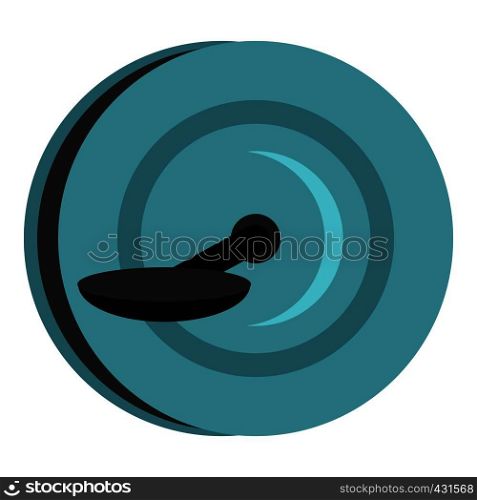 Monowheel icon flat isolated on white background vector illustration. Monowheel icon isolated