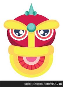 Monster head for Chinese New Year decoration illustration vector on white background