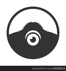 Monster icon logo design illustration