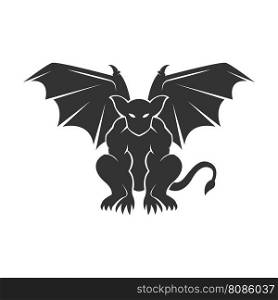 Monster icon logo design illustration
