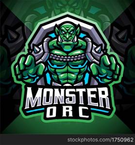 Monster orc esport mascot logo