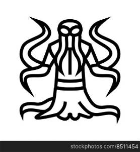 monster tentacles line icon vector. monster tentacles sign. isolated contour symbol black illustration. monster tentacles line icon vector illustration