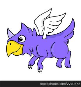 monster with the head of an eagle with the body of a flying dog