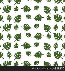 monstera leaf background vector illustration logo design