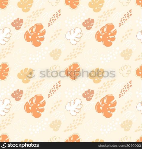 Monstera leaves seamless pattern. Tropical jungle background. Monstera leaves seamless pattern. Tropical jungle background.