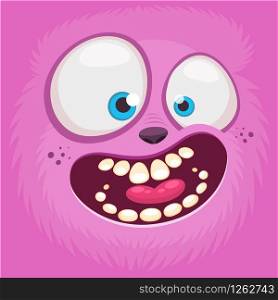 Monsters face cartoon creature avatar illustration vector stock
