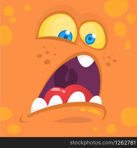 Monsters face cartoon creature avatar illustration vector stock