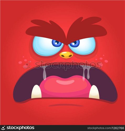 Monsters face cartoon creature avatar illustration vector stock. Prints design for t-shirts