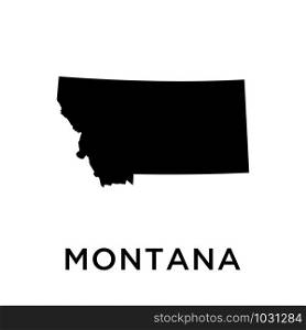 Montana map icon design trendy